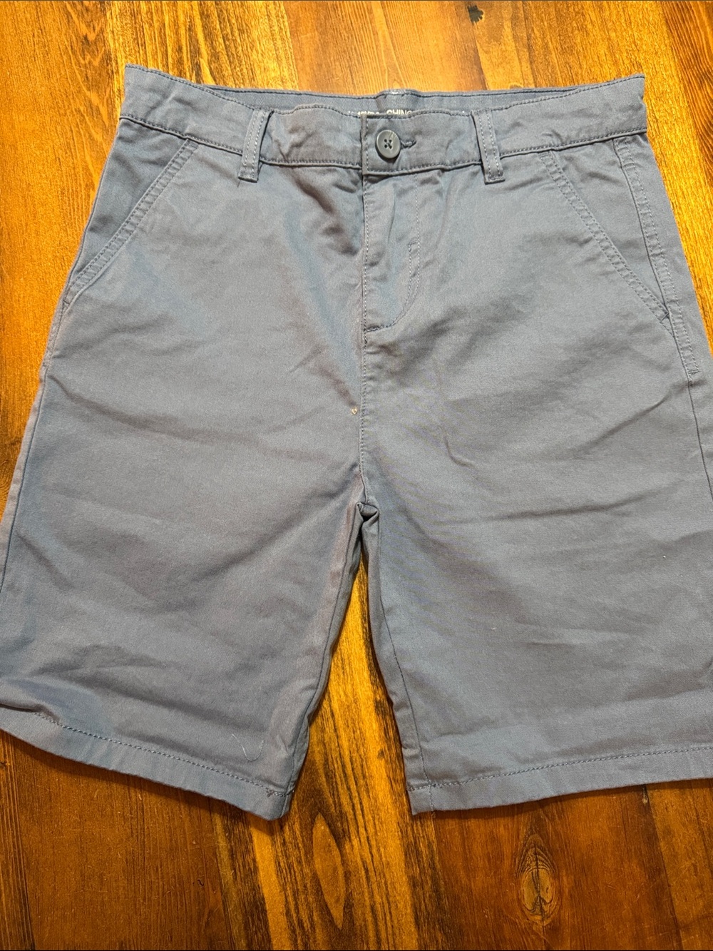 Boys Denim&Co Slate blue Flat Front Shorts